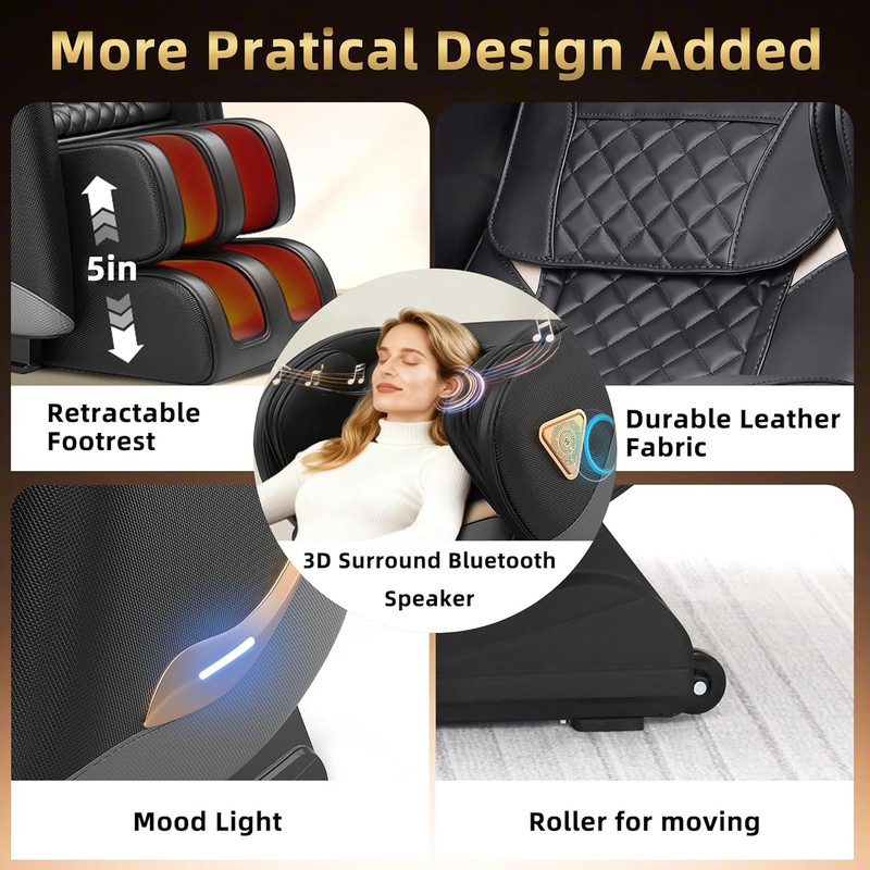 2026 Massage Chair Full Body, Zero Gravity Massage Chair Recliner - Upgraded 10- gallery