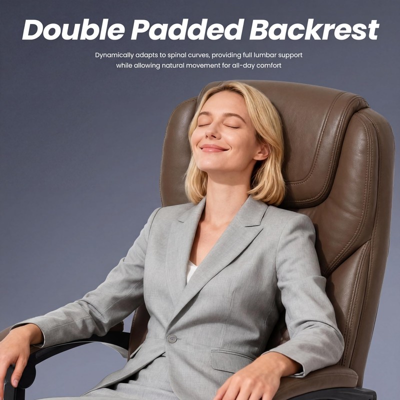 Massage Office Chair with Heat & Footrest - 3-Level Heating, Easy Assembly, Big gallery