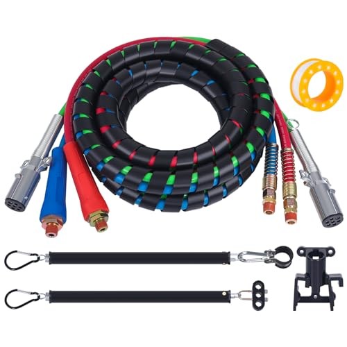 15 FT Semi Truck Air Lines Kit with 2 PCS 16" Single 15 FT Single Spring gallery