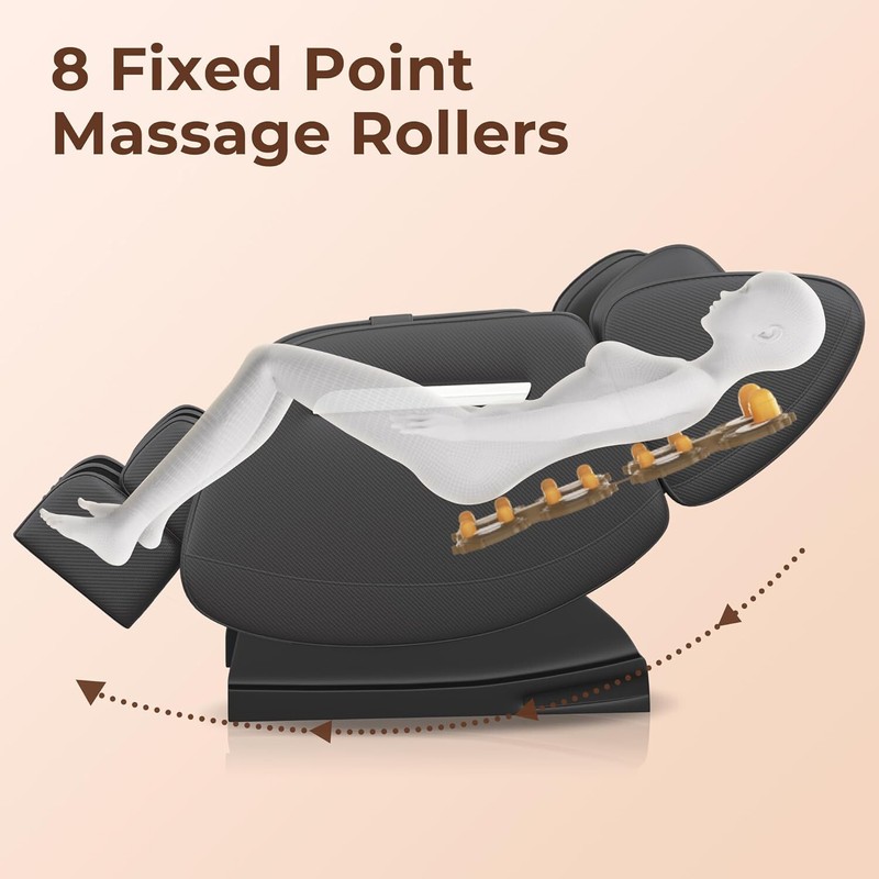 Massage Chair 8 Fixed Shiatsu Massage Roller Zer0 Gravity Mode Heater Bluetooth gallery