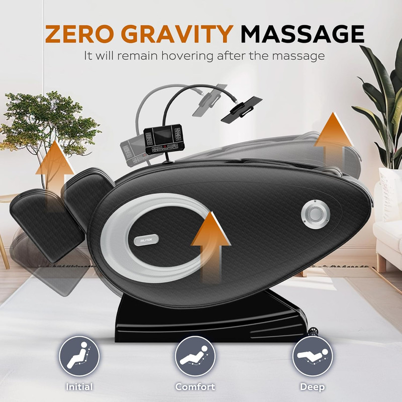 Full Body Massage Chair Recliner Zero Gravity Heated Bluetooth Speaker 5 Modes gallery