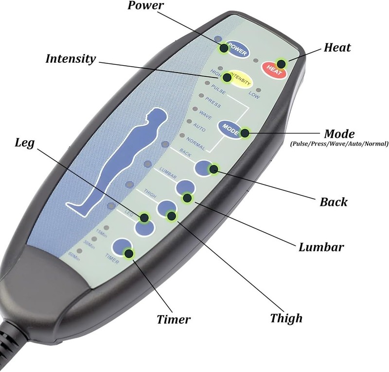 8 Female Pin Hand Remote Control for Massage Power Lift Recliner Chair DN-03 ... gallery