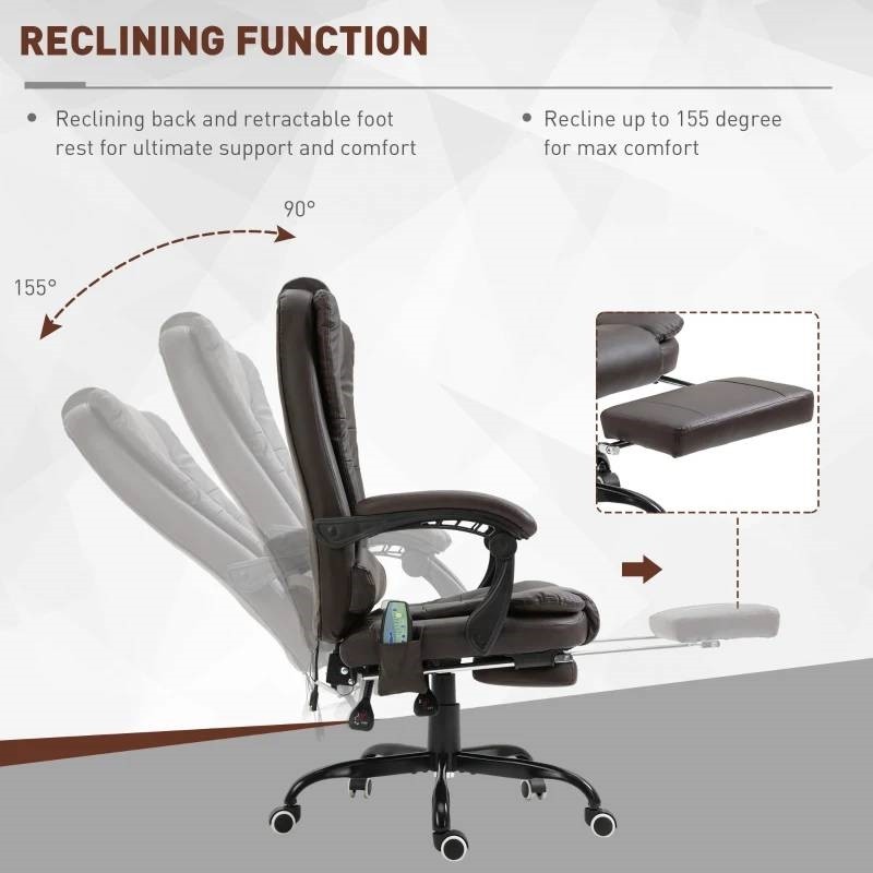 Espresso 7 Mode Vibrating High Back Executive Massage Adjustable Office Chair gallery