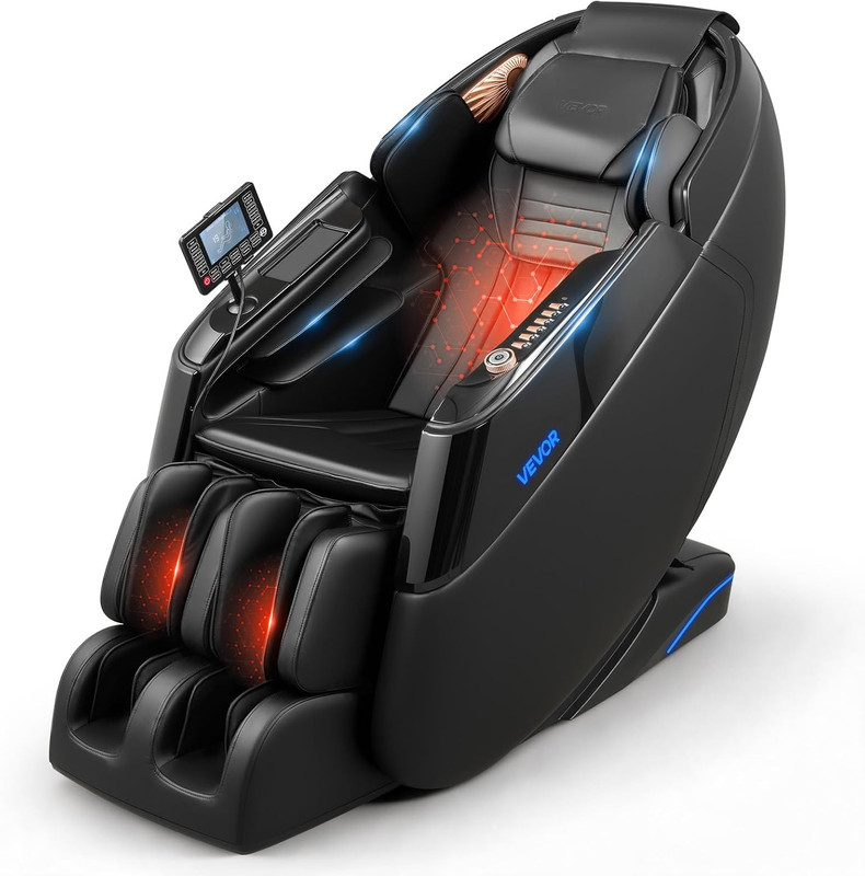 4D Zero-Gravity Full Body Massage Chair with Heating & Bluetooth for Home/Office