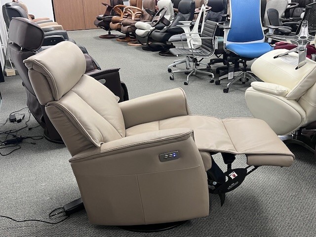 IMG Boss RML287 Medium Power Relaxer Recliner Chair T414 Pebble Leather + Lumbar gallery