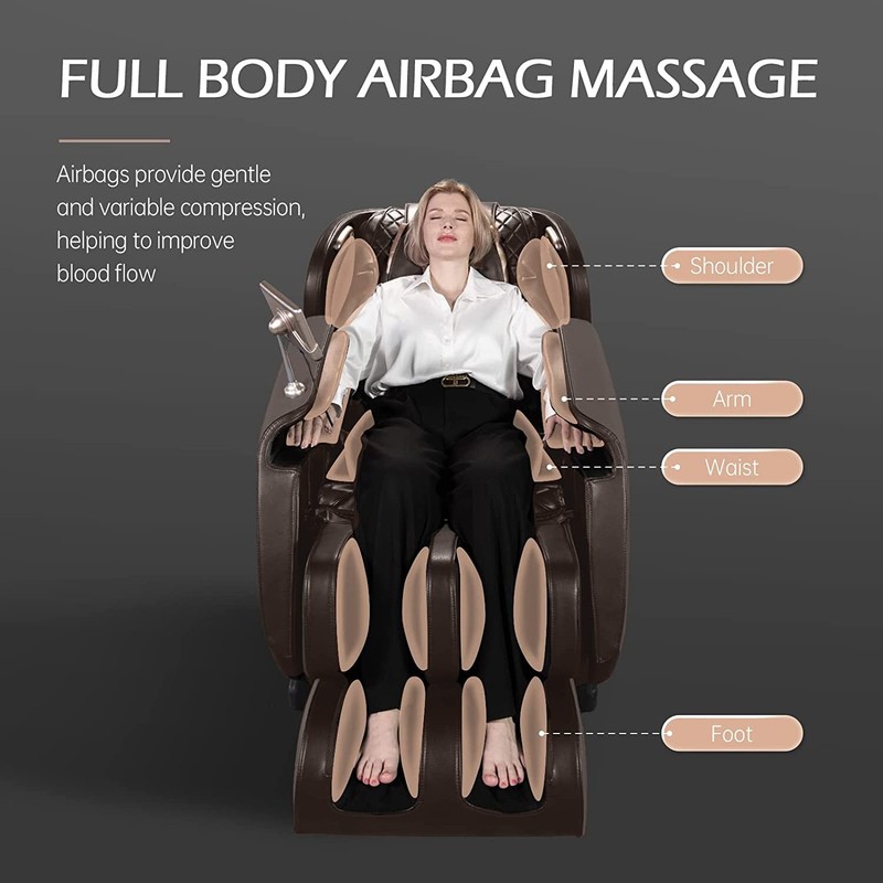 Zero Gravity Full Body Massage Chair with Dual-core S Track LCD Remote Bluetooth gallery