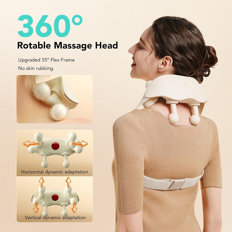 SKG Neck and Shoulder Massger with Heat Pain Relief Deep Tissue Shiatsu HS500-2 gallery