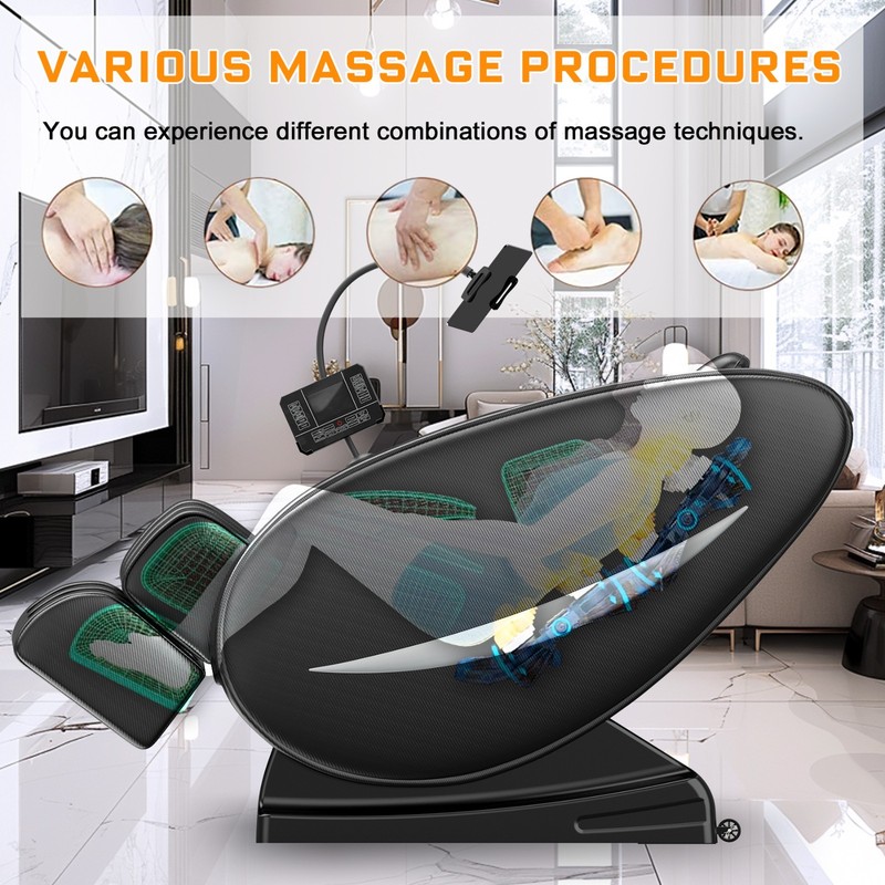 Zero Gravity Full Body Massage Chair Recliner W/Heat Bluetooth Air Compression gallery