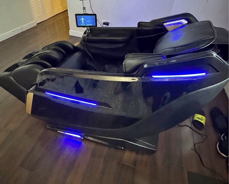 RealRelax Black Massage Chair Zero Gravity Heating Airbag Foot Rollers SL Track gallery