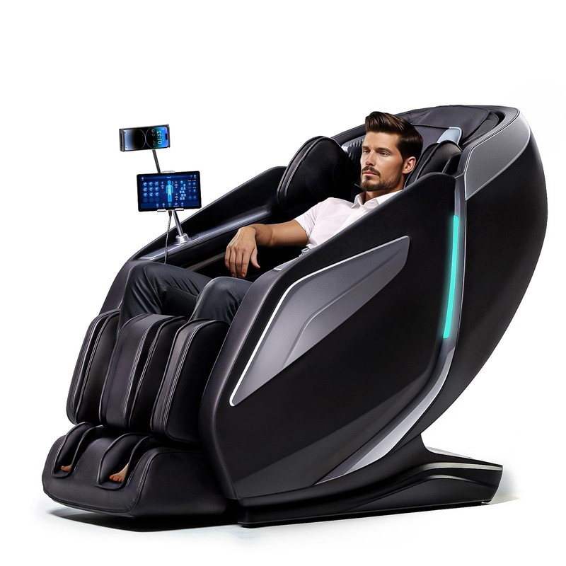 4D Massage Chair Full Body Zero 22 inches x 35 x 35 inches, Black