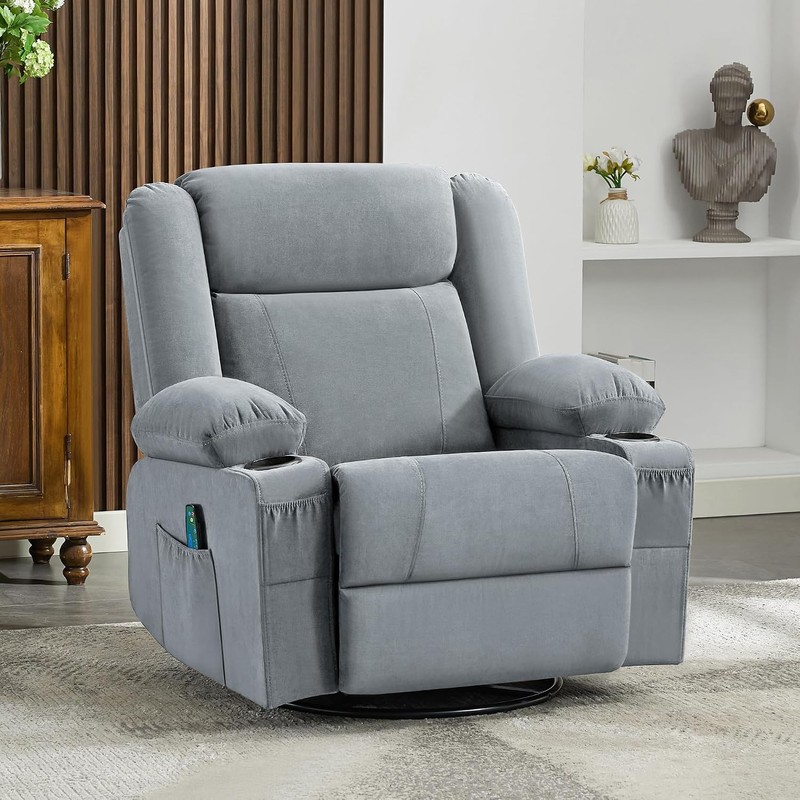 8-Points Massage Recliner Chair W/ Heated Rocking Function Adults,Oversized gallery