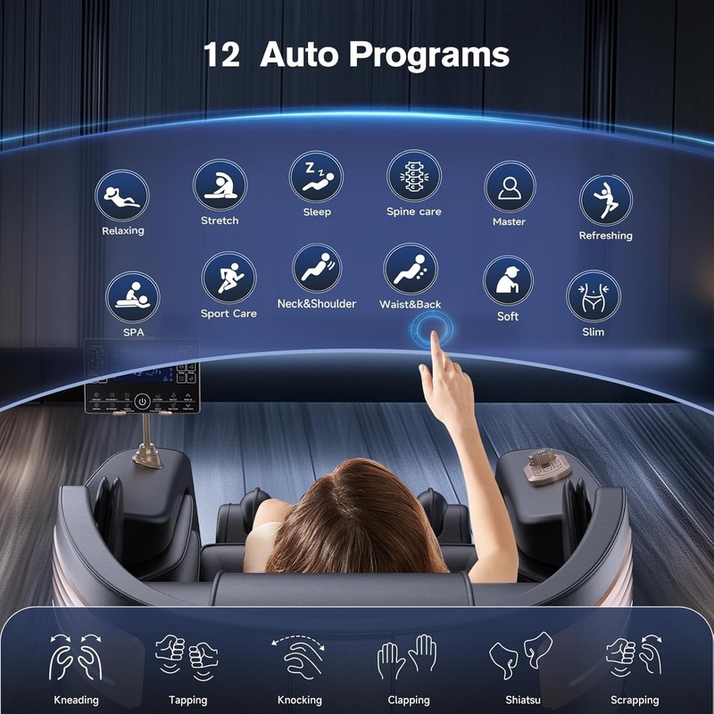 Full Body 4D Zero Gravity Massage Chair Recliner SL Track,AI Voice Control,Heat gallery