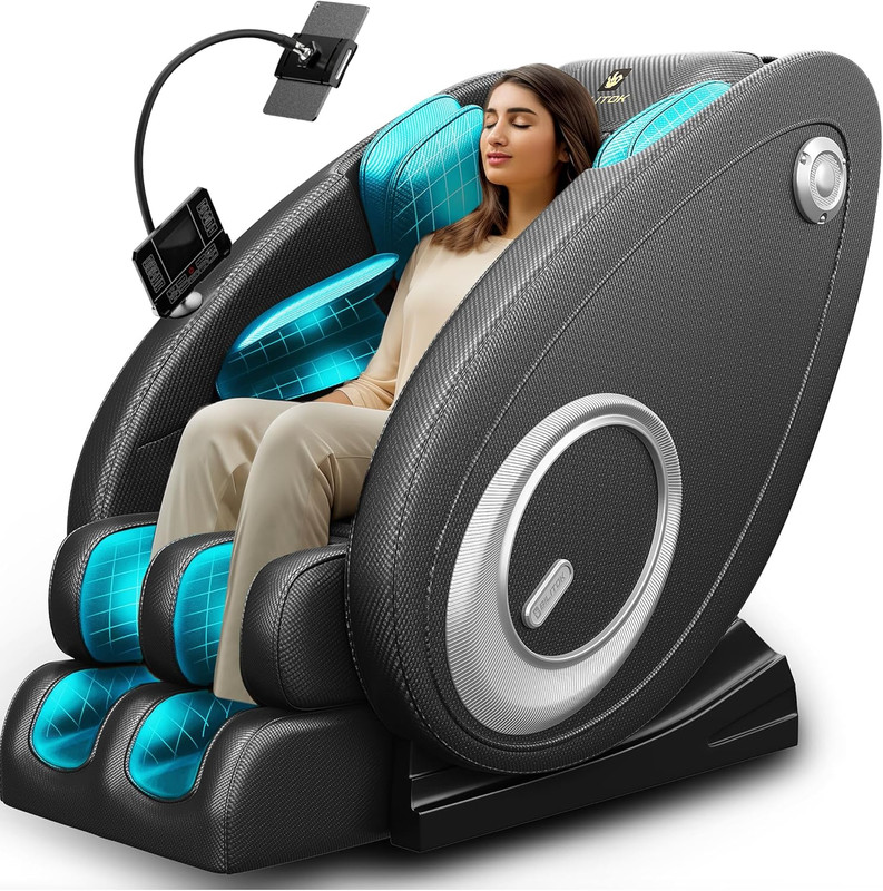 Full Body Massage Chair Recliner Zero Gravity Heated Bluetooth Speaker 5 Modes