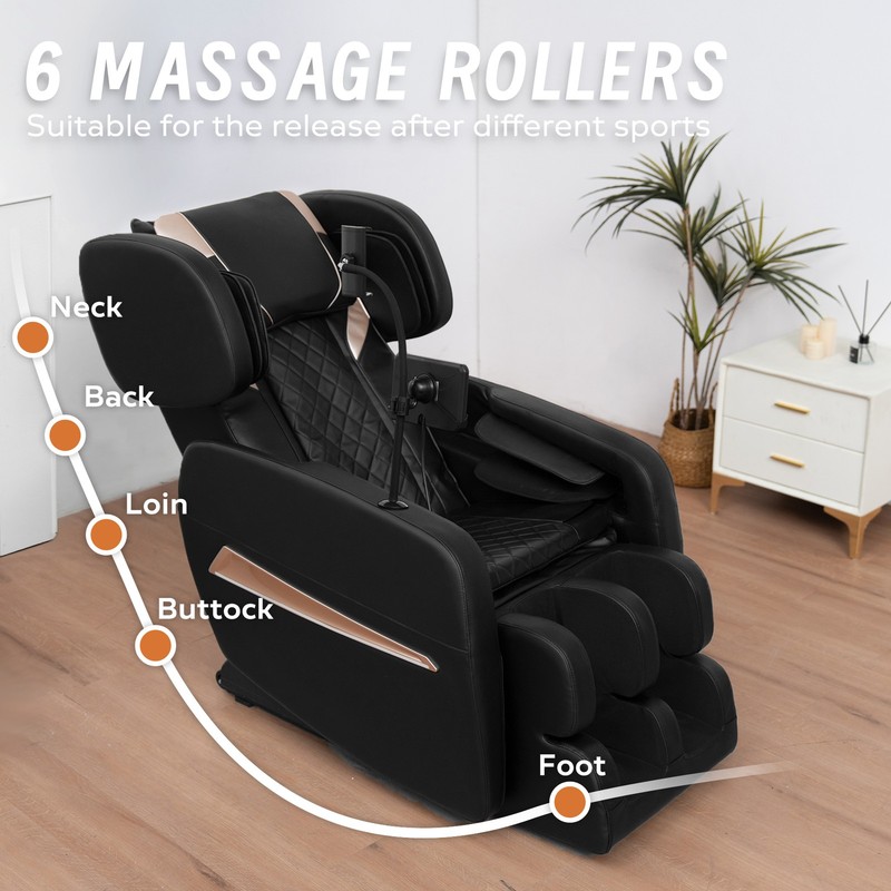 Full Body Recliner Zero Gravity Airbag Massage Chair L Track,Heat,Foot Roller gallery