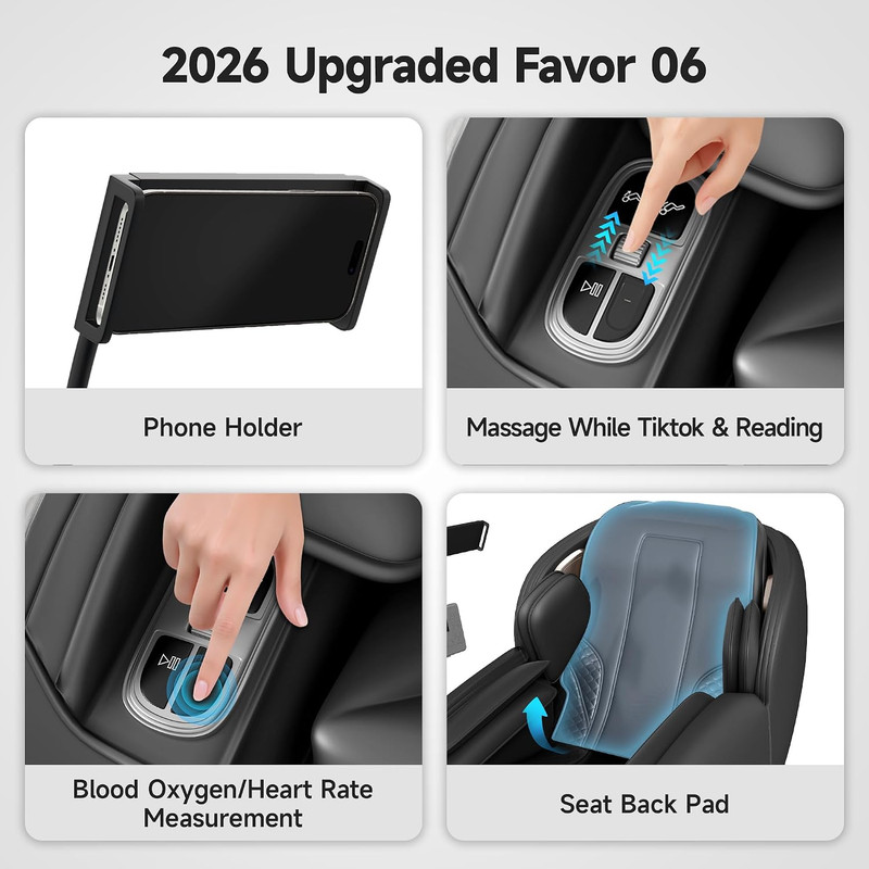 Massage Chair Full Body with Unique Phone Controller, Zero Gravity 3D Sl-Track R gallery