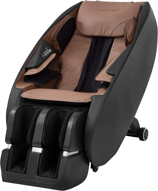 Zero Gravity Shiatsu Massage Chair with Foot Roller for Home & Office, Black