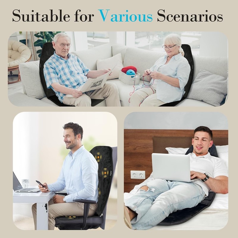 Vibrating Massage Pad with Heat – Perfect Gift for Stress Relief & Relaxation gallery