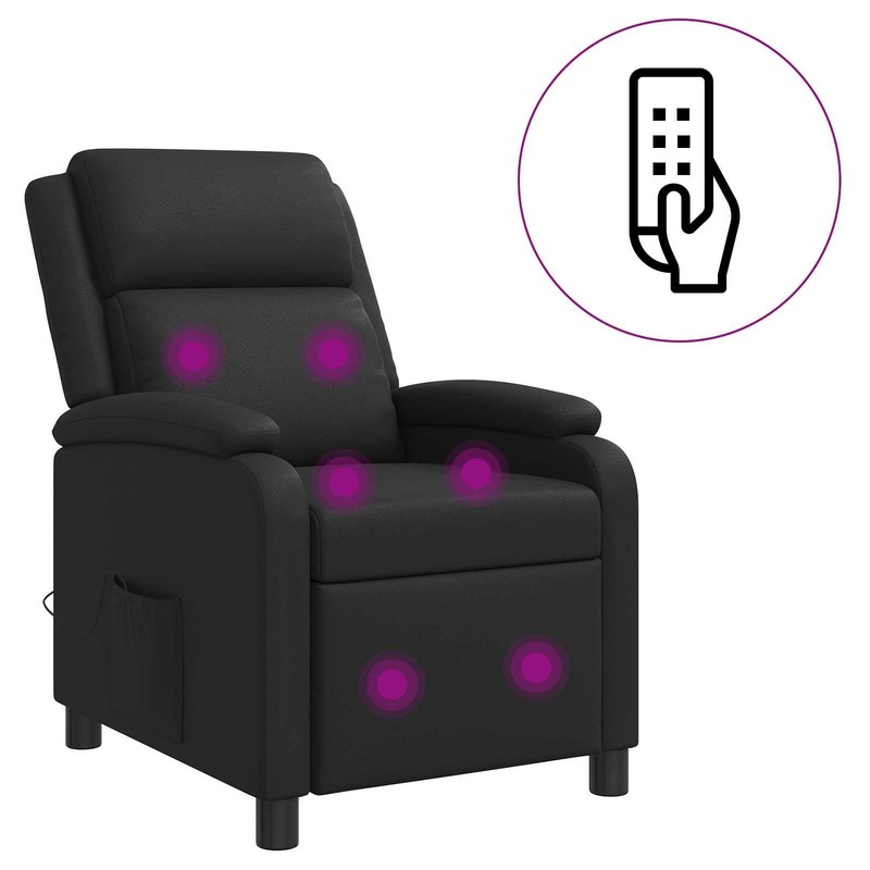Recliner Height Adjustable Faux Leather Chair Modern Home Seating Study vidaXL gallery