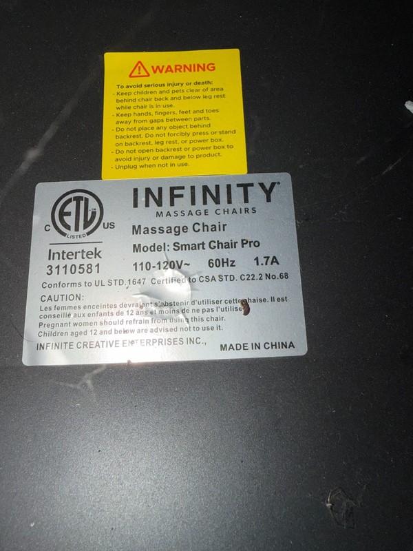 Infinity Smart Chair Pro Massage Chair As Is READ LISTING gallery
