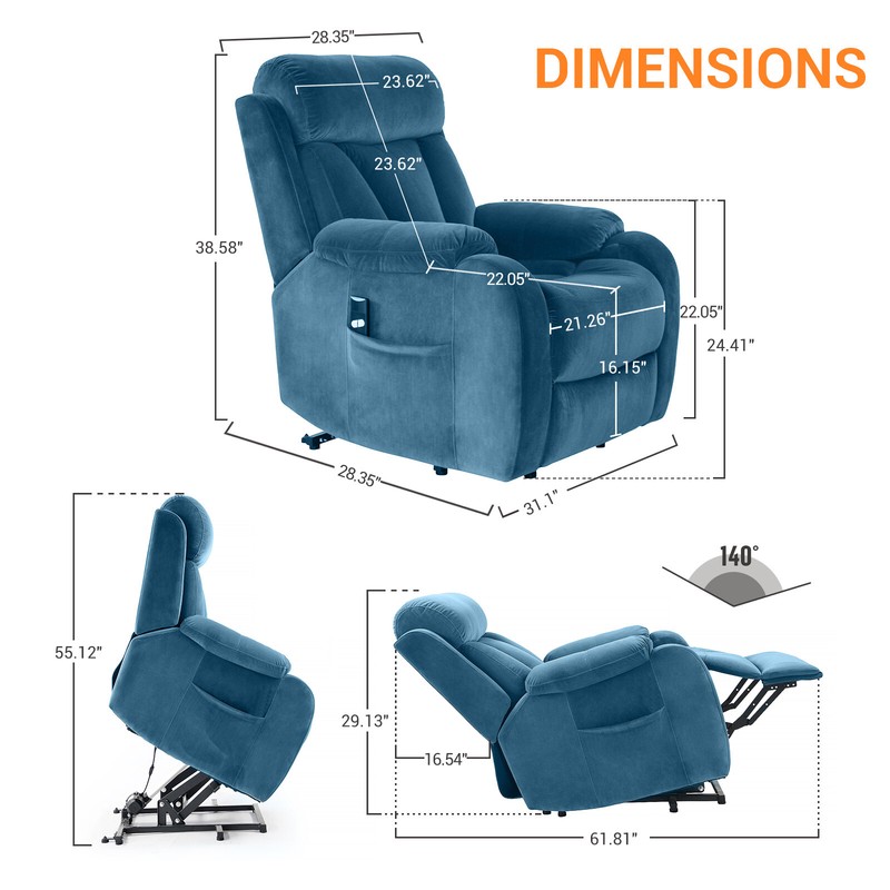 Electric Lift Recliner Chair Single Sofa LivingRoom w/Remote Control for Elderly gallery