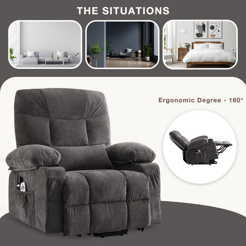 Power Lift Recliner Chair for Elderly with Vibration Massage and Lumbar Heating gallery