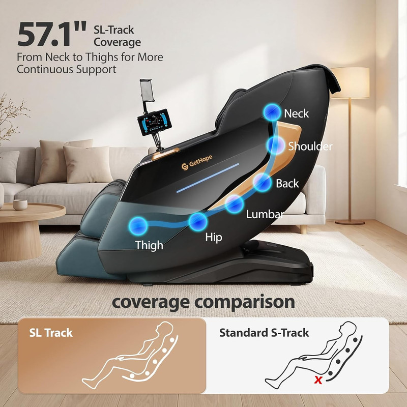 4D Zero Gravity Full Body Massage Chair with Heat & AI Voice Control gallery