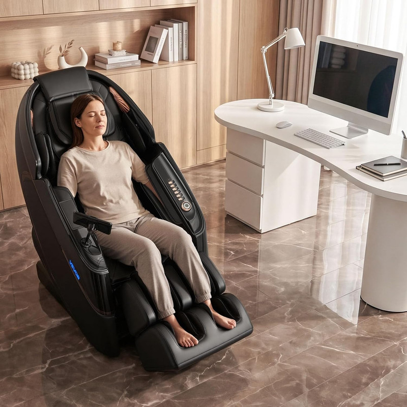 4D Zero-Gravity Full Body Massage Chair with Heating & Bluetooth for Home/Office gallery