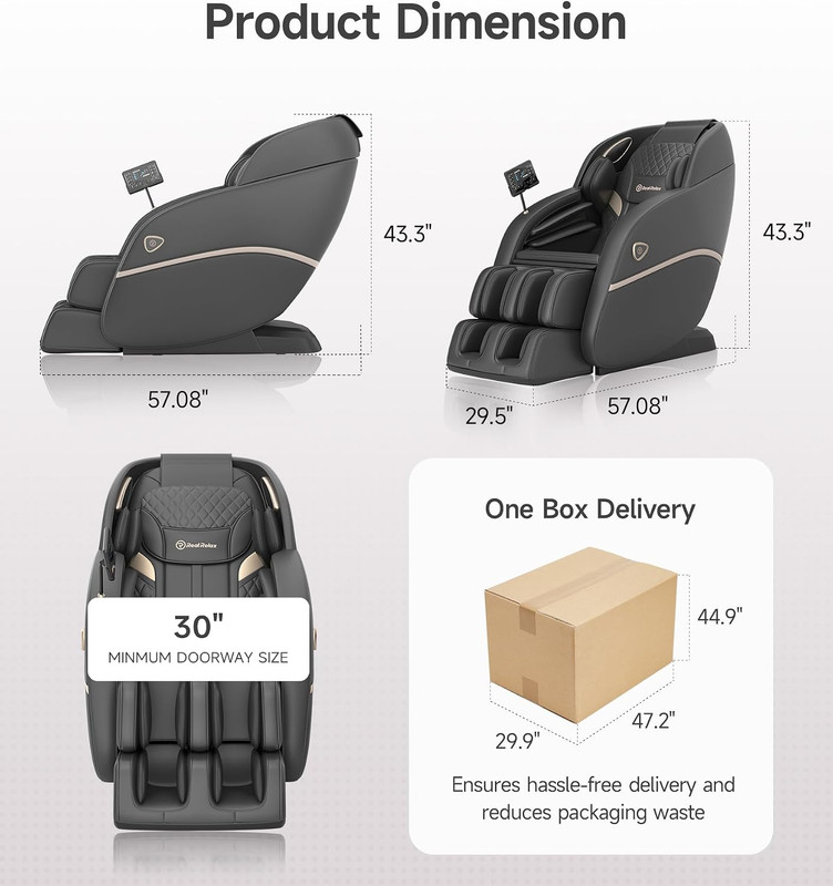 3D Full Body Massage Chair with Bluetooth, Zero Gravity & 16 Auto Modes gallery
