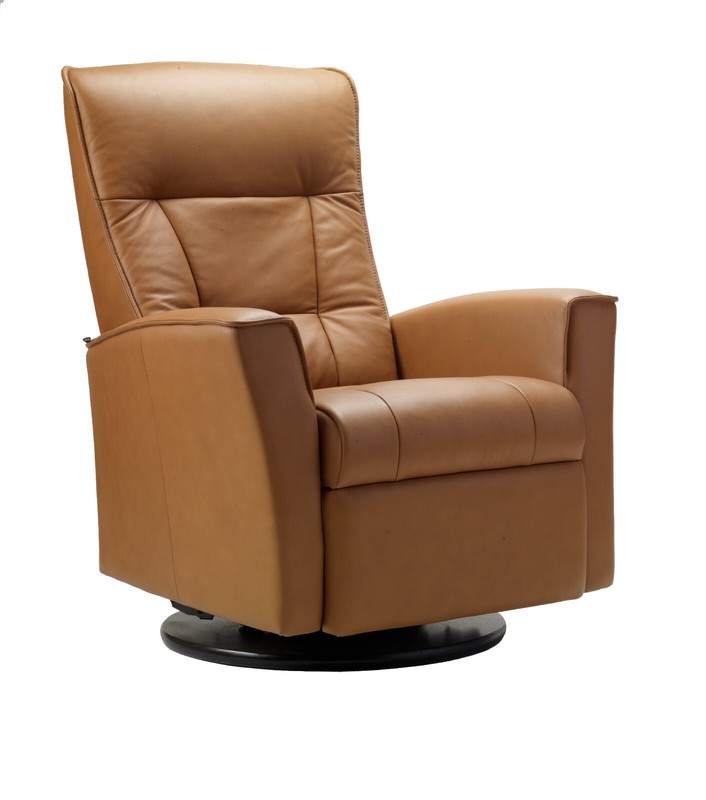 Fjords Ulstein Swing Relaxer Power Large Recliner Chair NL128 Cappuccino Leather