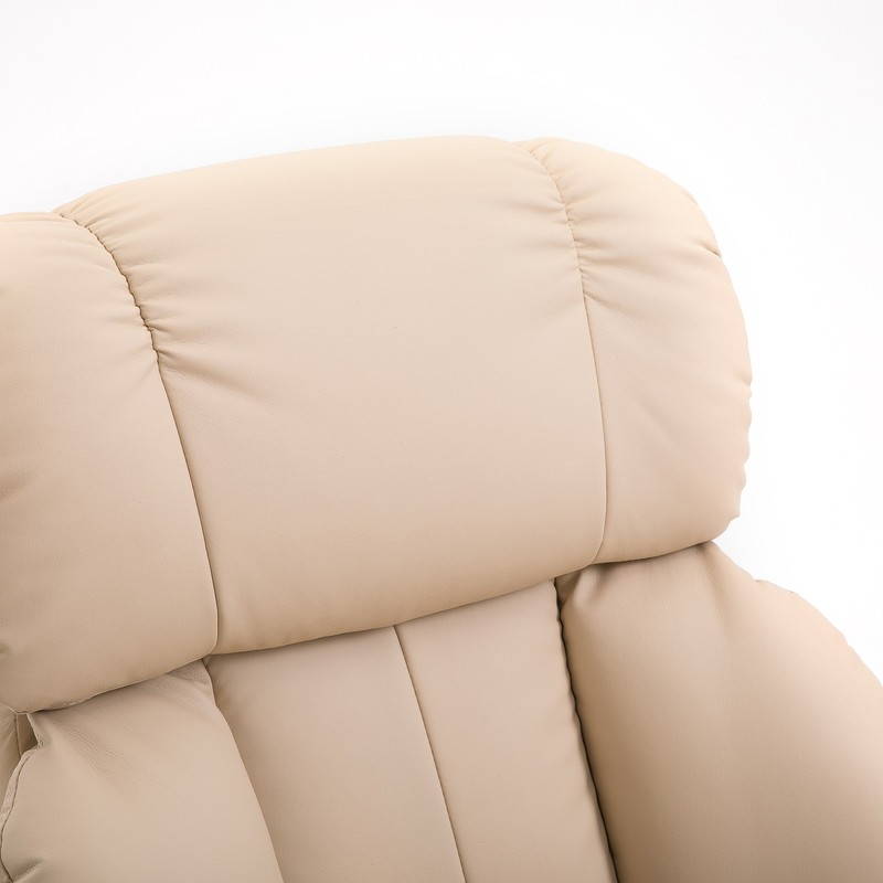Recliner with Ottoman Footrest Swivel Massage Chair Faux Leather for Living Room gallery