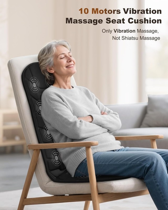 Customizable Massage Chair Pad with Heating & 5 Vibrating Modes – Relax Anywhere gallery