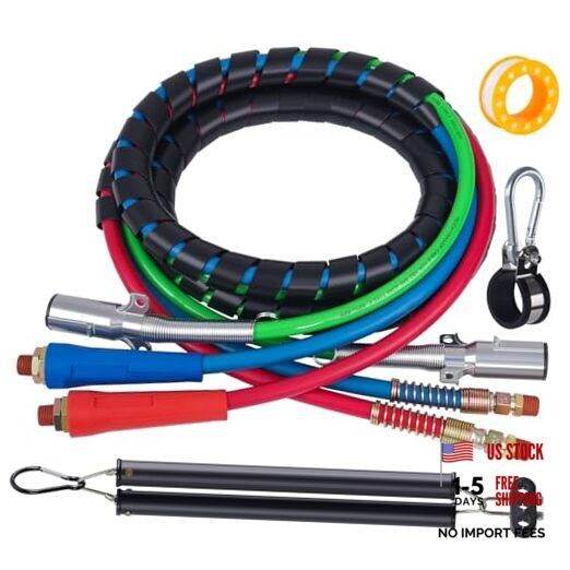 Semi Truck Air Lines Kit with 16″ Double Tender Spring Kit 12 FT Double Spring