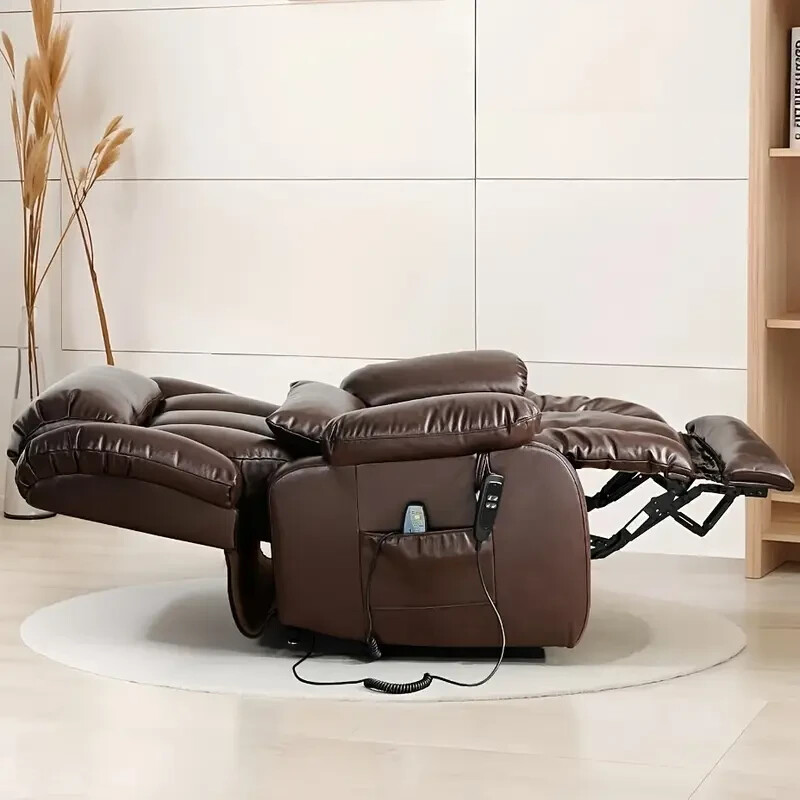 Power Lift Massaging Recliner - Dual Motor Lift, Flat Recline, Massaging, Heated