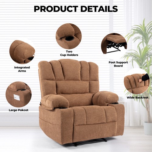 Massage Recliner Chair Sofa with Heating Vibration gallery