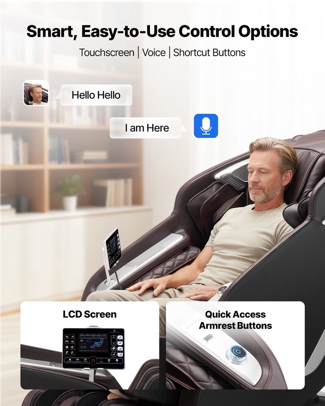 VEVOR Massage Chair Full Body 4D Massage Recliner with SL-Track & Yoga Stretch gallery