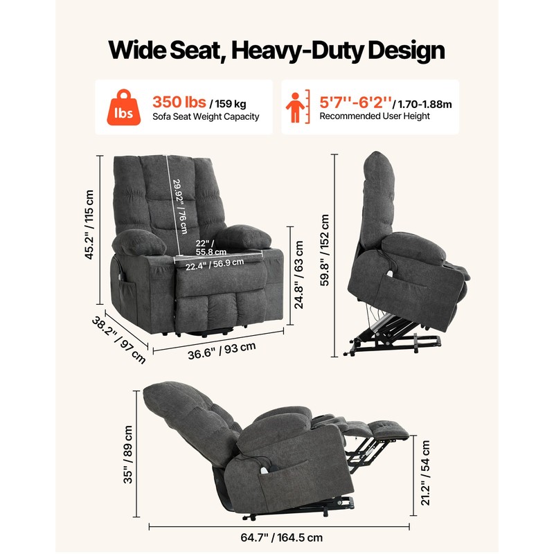 Uimoso Electric Recliner Chair with Massage and Heating Functions gallery