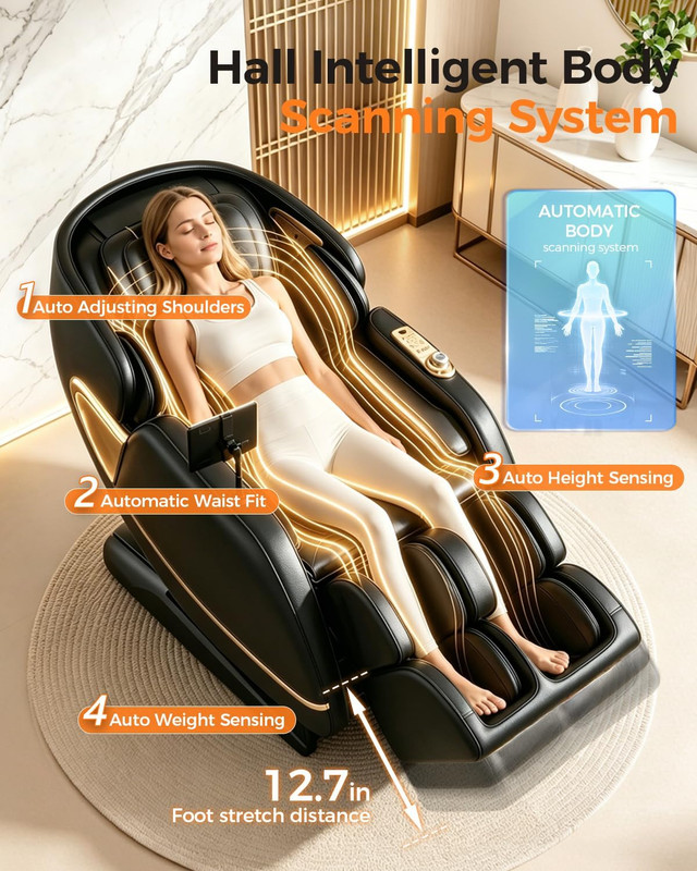 Dahaly 2026 Zero Gravity 4D Massage Chair with AI Control & Bluetooth Speaker gallery