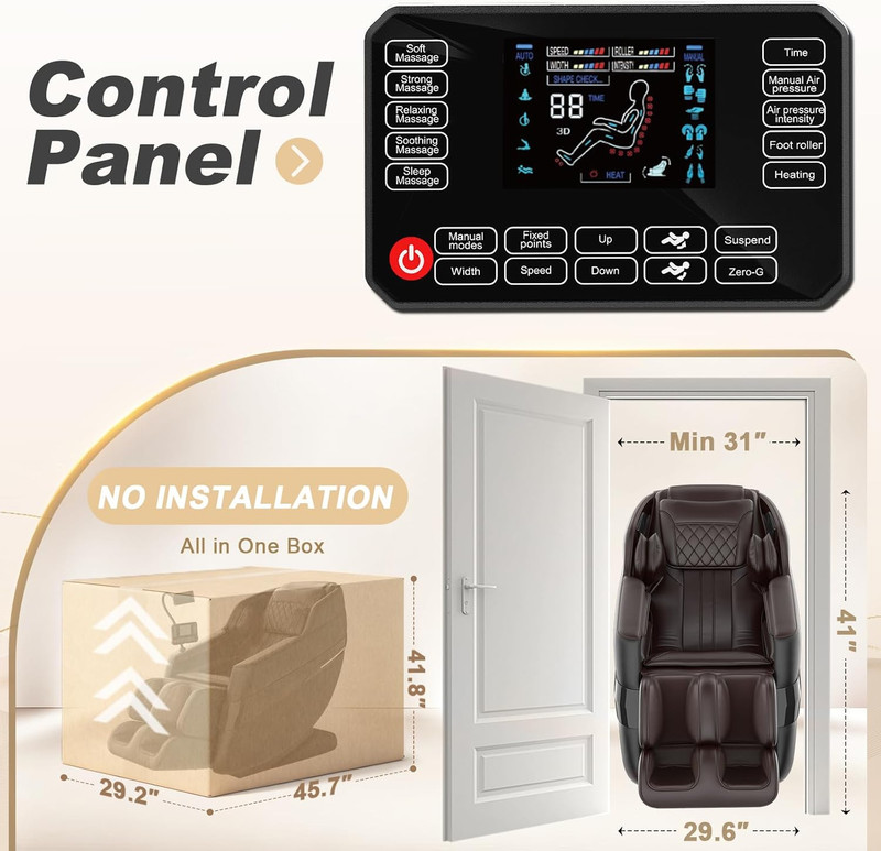 2026 3D Shiatsu Massage Chair with AI Control, Zero Gravity & Bluetooth Speaker gallery