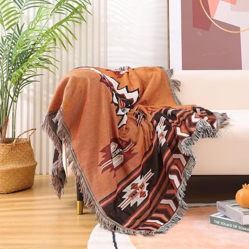Brown Aztec Navajo Throw Blanket (51''x 63'') Southwest Bed Throws Cover gallery