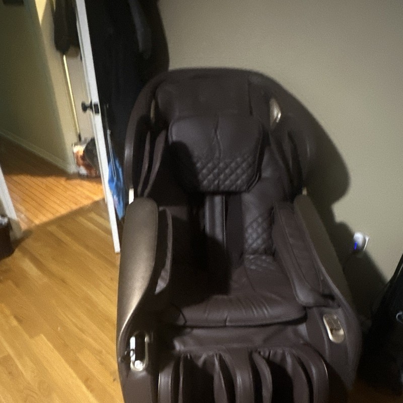 Black Electric Massage Chair Recliner with Side Controls, Solid, 1 Seat
