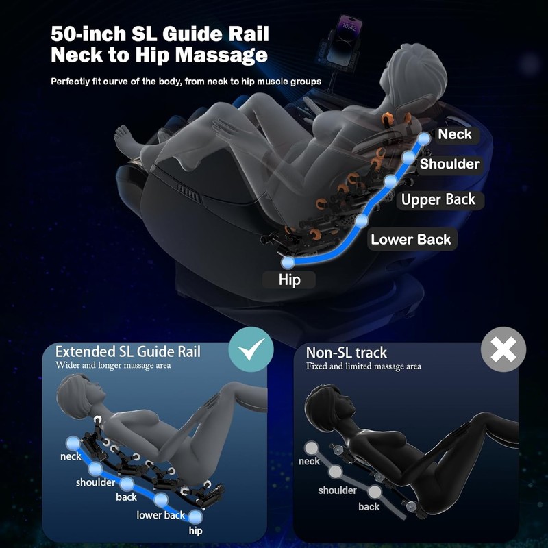 A18 3D Massage Chair Full Body, Zero Gravity SL-Track Shiatsu Massage Recliner gallery