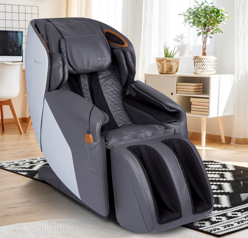 Gray Human Touch Quies Zero Gravity Massage Chair Recliner + Dual Lumbar Heat gallery