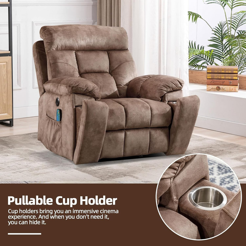 Oversized Power Lift Recliner with Massage, Heat, Cup Holders & USB Port gallery