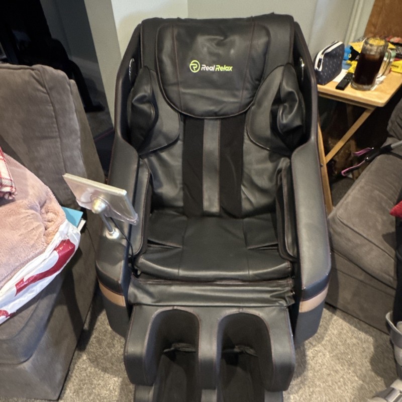 Real Relax Electric Massage Chair Black Faux Leather gallery