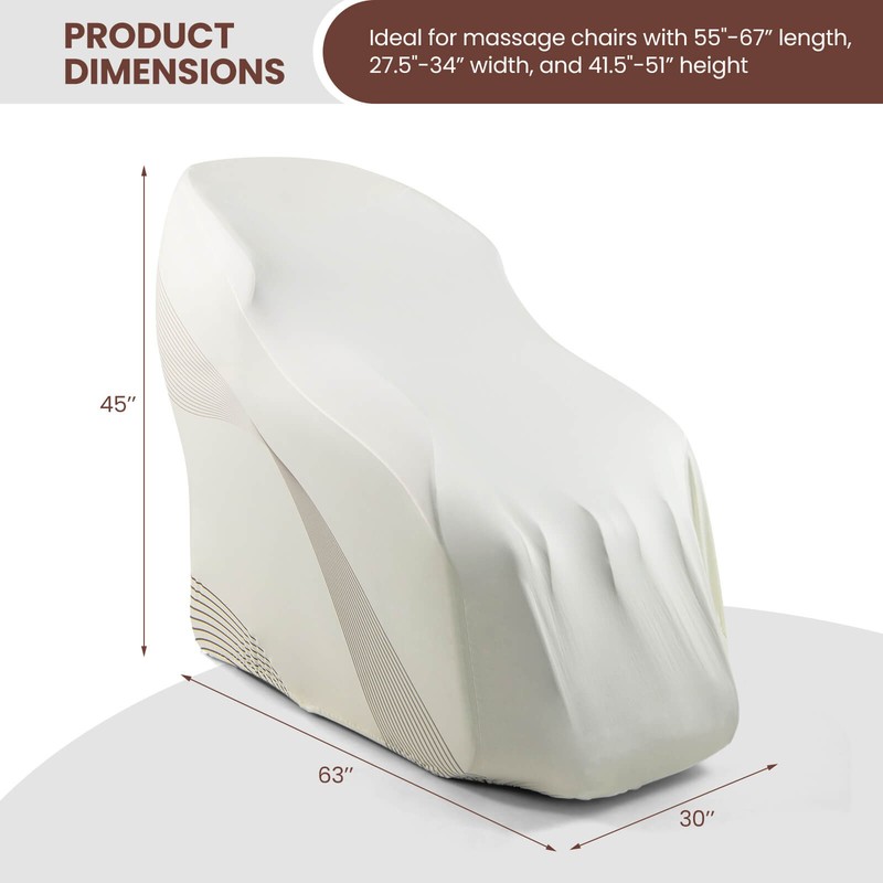 Full Body Zero Gravity Shiatsu Massage Recliner Chair Protective Cover gallery
