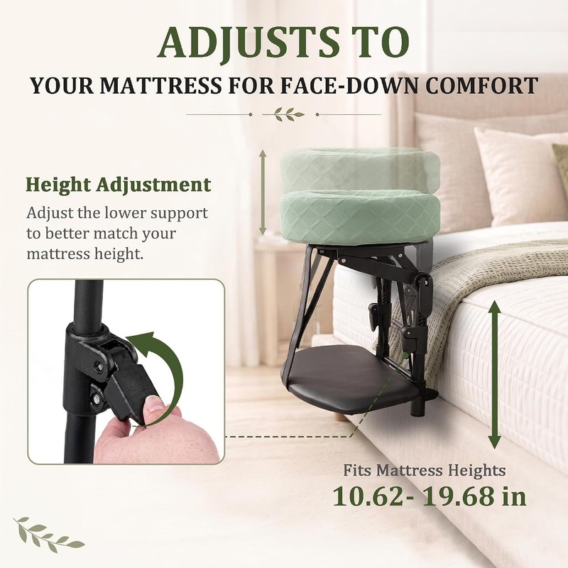 Adjustable Massage Headrest with Arm Rest - Portable Home Massage Kit