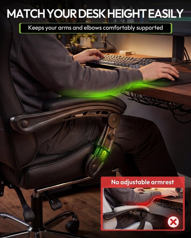 Dowinx Ergonomic Gaming Chair w/ Footrest Massage Lumbar Support Recliner gallery