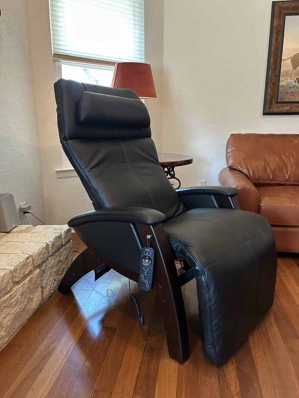 Human Touch Hale Premier Zero Gravity Recliner w/ Air Massage, Leather, Black gallery
