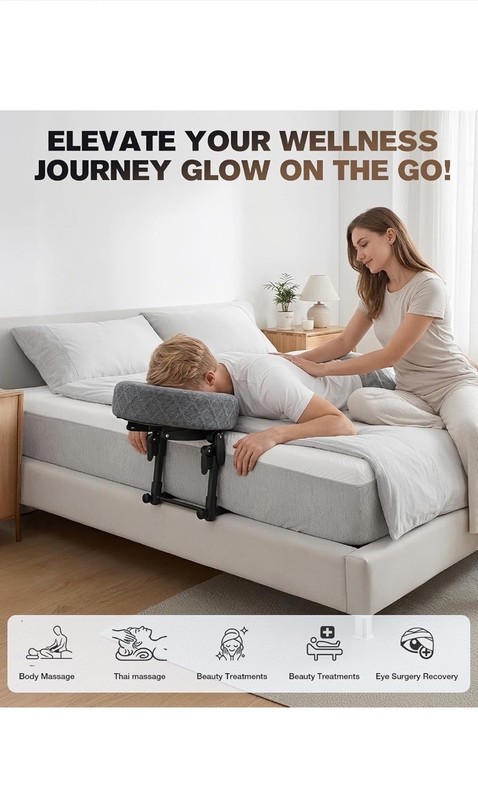 Adjustable Massage Headrest with Arm Rest - Portable Home Massage gallery