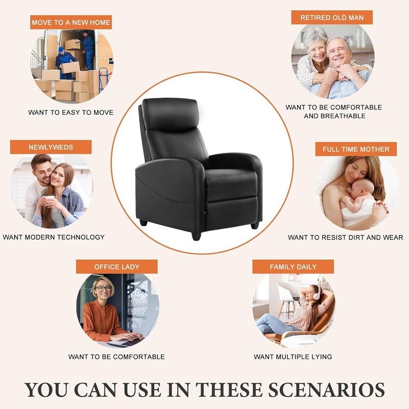 Sophisticated Massage Recliner with Lumbar Support - Perfect for Home Theaters gallery